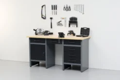Arbeidsbenk med skap/skuffer 160 x 60 x 85 cm