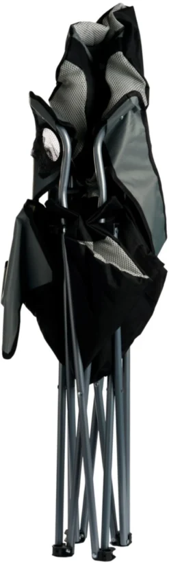 Campingstol m/koppholder Osaka grå/svart – Sunlife®