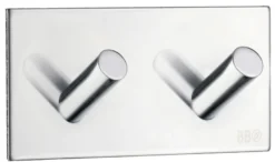 Dobbel krok selvklebende 90 mm - krom