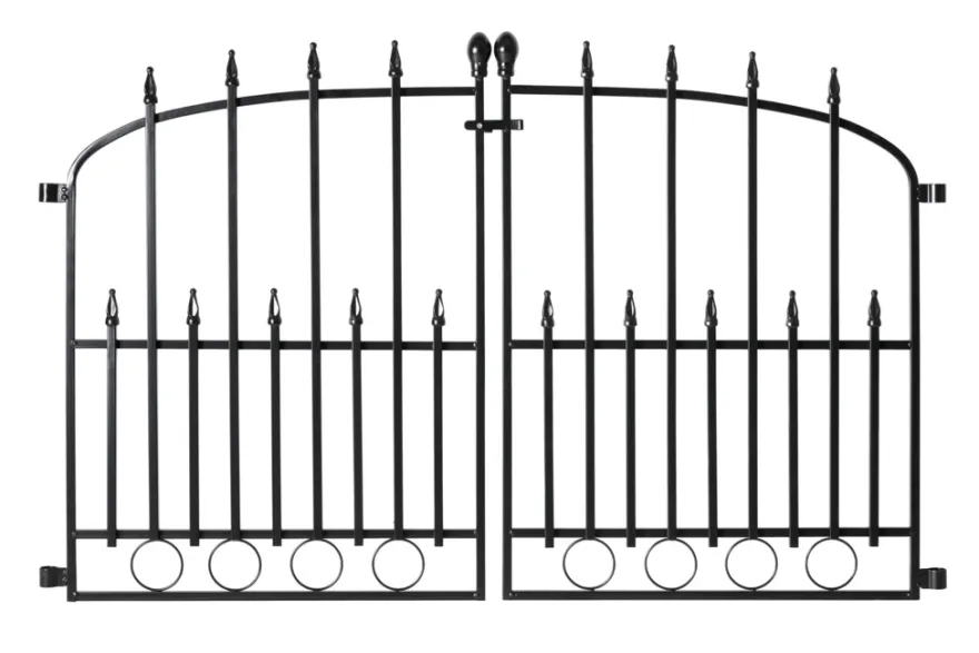 Dobbel port svartlakkert stål 115,5 × 74,2 cm