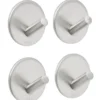 Enkel krok Ø30 mm 4 pk. - børstet stål