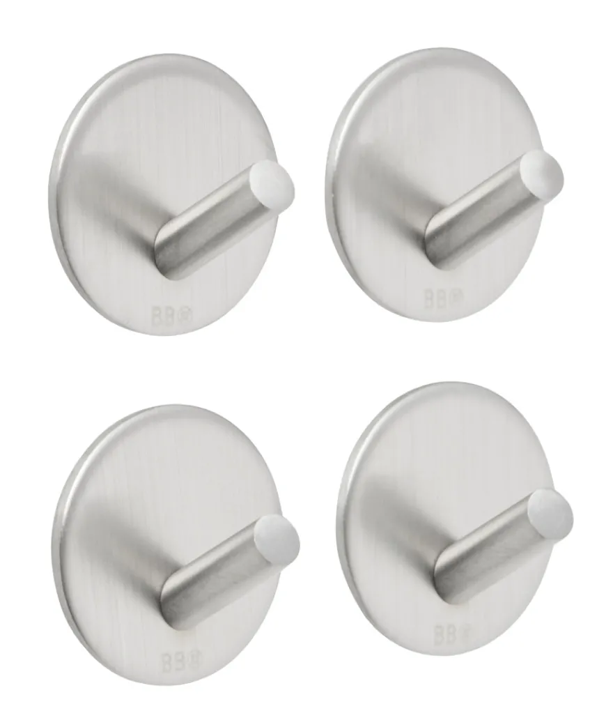 Enkel krok Ø30 mm 4 pk. - børstet stål