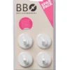 Enkel krok selvklebende Ø30 mm 4-pk. - hvit
