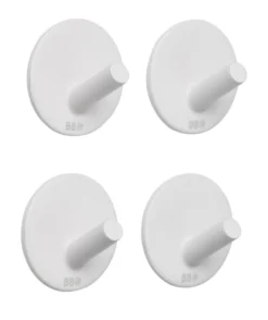 Enkel krok selvklebende Ø30 mm 4-pk. - hvit