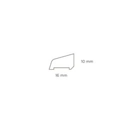Feielist plast svart – 10 x 16 x 3000 mm