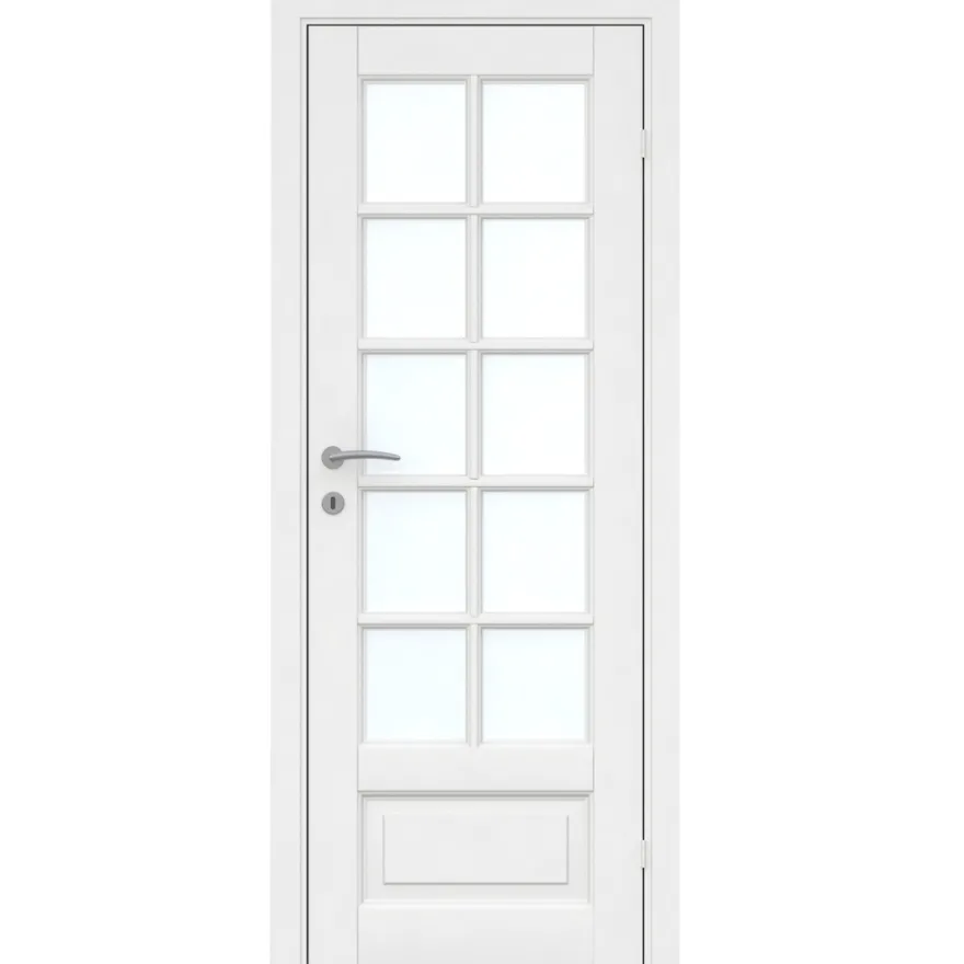 Fransk dør hvit 10 vindusfelter 72,6 x 204 cm