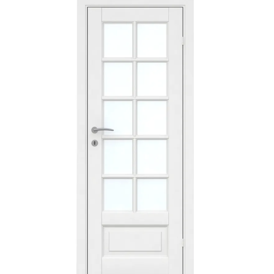 Fransk dør hvit 10 vindusfelter 82,6 x 204 cm