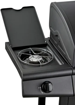 Gassgrill 3 brennere og sidebrenner svart - Grillexpert