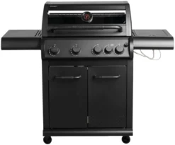 Gassgrill med 4 brennere og sidebrennere – Grillexpert