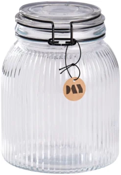 Glasskrukke riflet 1,4 liter - DAY