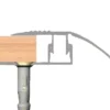 Gulvprofil aluminium - 2 x 40 mm x 1,8 meter