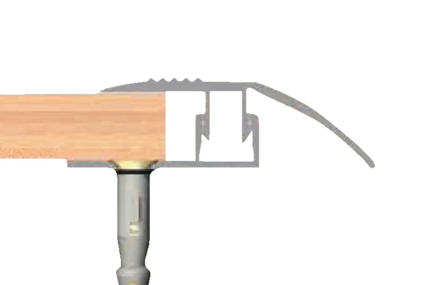 Gulvprofil topp aluminium - 2 x 40 mm x 0,9 m