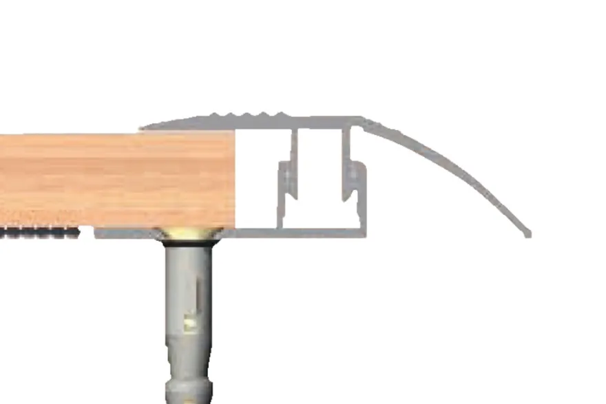 Gulvprofil topp aluminium - 2 x 40 mm x 0,9 m
