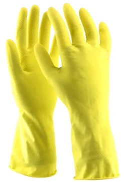 Gummihansker gul M