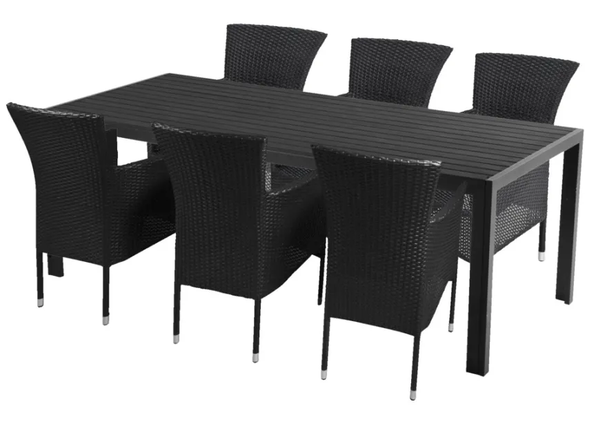 Hagebord Havanna 205 x 90 cm i alu/nonwood - Sunlife®