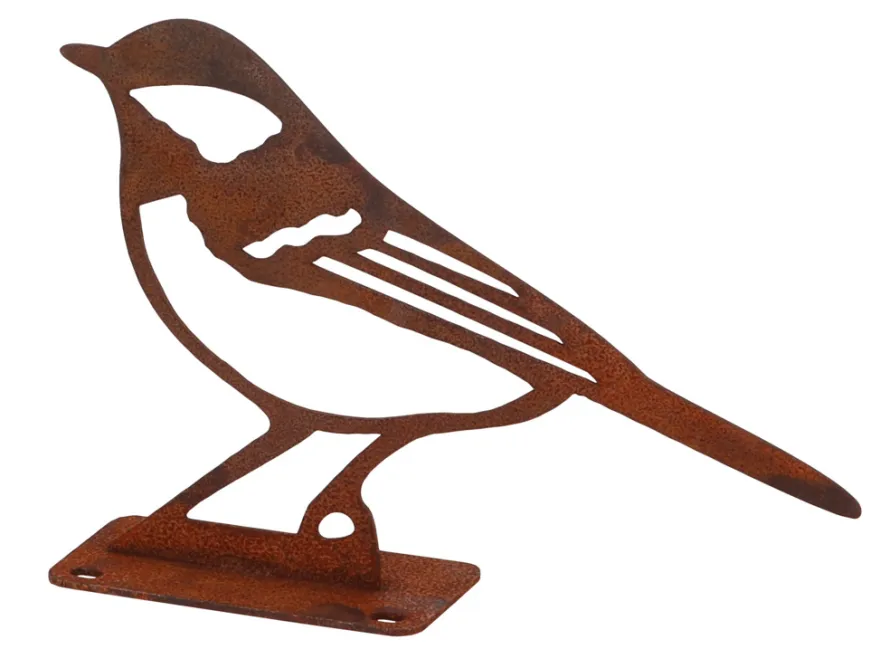 Hagefigur kjøttmeis rust H10 cm