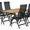 Hagestol Kingston 6 posisjoner svart - Sunlife®