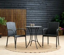 Hagestol Lissabon rotting/metall svart - Sunlife®