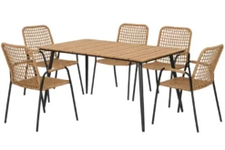 Hagestol Madison svart/natur – Sunlife®
