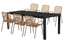 Hagestol Madison svart/natur – Sunlife®