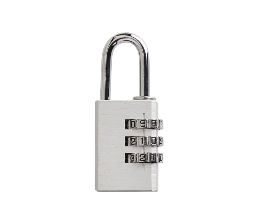 Hengelås m/kode 30 mm aluminium