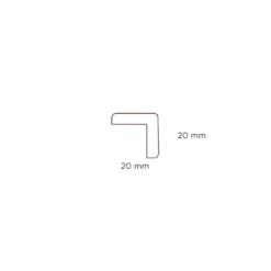 Hjørnelist plast hvit – 20 x 20 x 3000 mm