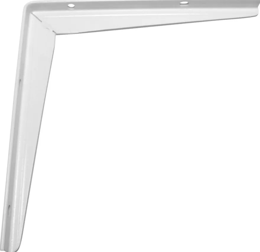 Hyllebrakett T-profil 300 x 300 mm hvit