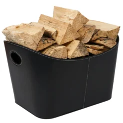 Ignite Nordic vedkurv PU-skinn 54 x 41 x 34 cm