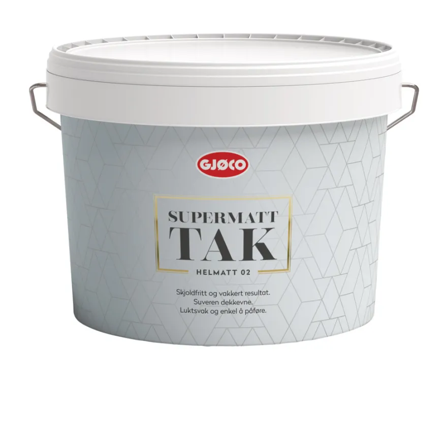 Interiør 02 hvit base 9 liter tak - Gjøco