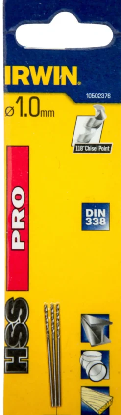 Irwin HSS Pro bor 1 mm 3 stk.