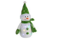 Julefigur med farget LED-lys H35 cm
