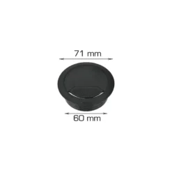 Kabelgjennomføring svart Ø60 mm