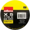 Kappeskiver for metall Ø115 mm - 5 stk.