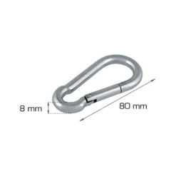Karabinkrok 8 x 80 mm - 2 stk
