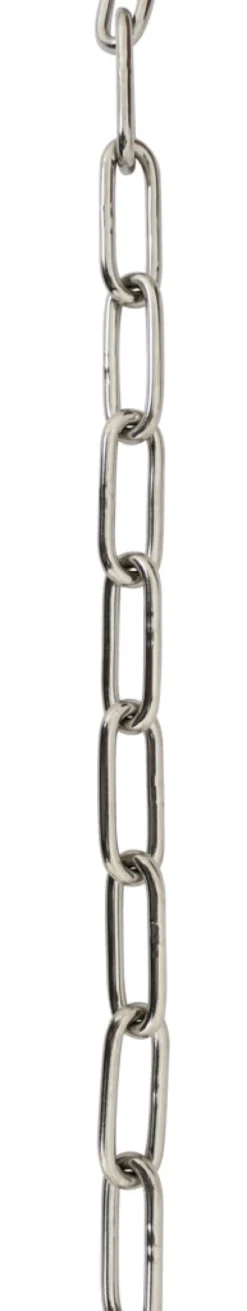 Kjetting langlenket rustfritt stål Ø3 mm x 2 meter