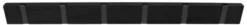 Knaggrekke flex svart eik 6 knagger 60 cm