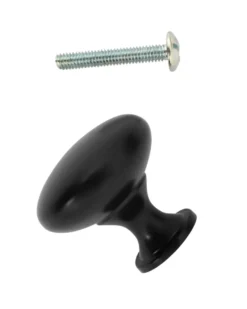 Knott matt svart Ø30 mm