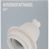 Kronesokkel E27 hvit