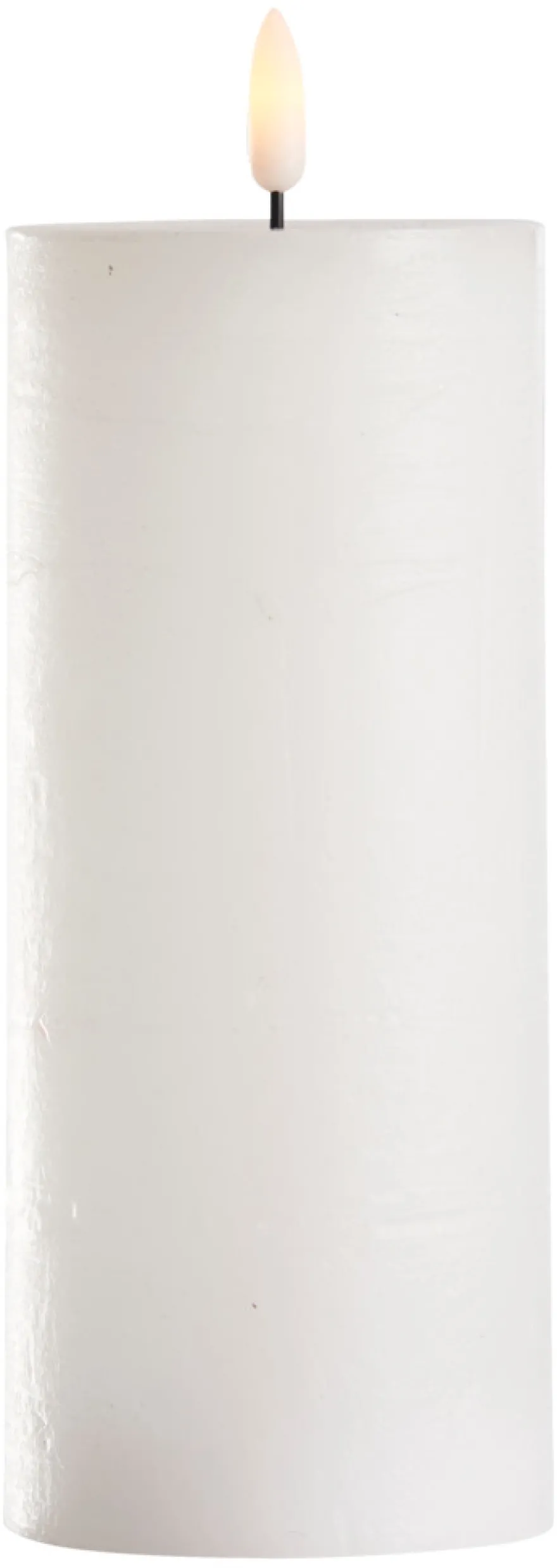 Kubbelys med 3D LED-flamme H15 cm