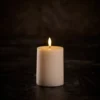 Kubbelys med 3D LED-flamme H10 cm