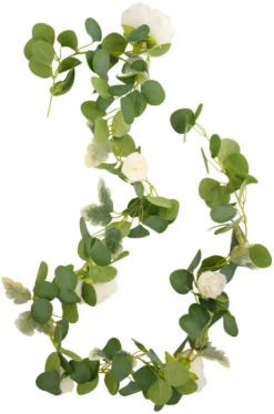 Kunstig blomsterranke hvit 210 cm