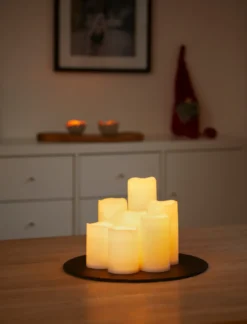 LED-kubbelys batteridrevet 7-pk.