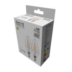 LED-pærer kerte 2,9 W E14 - 2 pk.