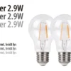 LED-pærer standard 2,9 W E27 - 2-pk.