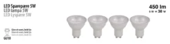 LED spotpære GU10 5W SMD 4-pk