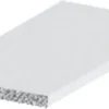 Listprofil flat hvit - 2 x 25 mm x 1 meter