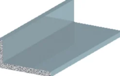 Listprofil sølv - 15 x 30 mm x 2 meter