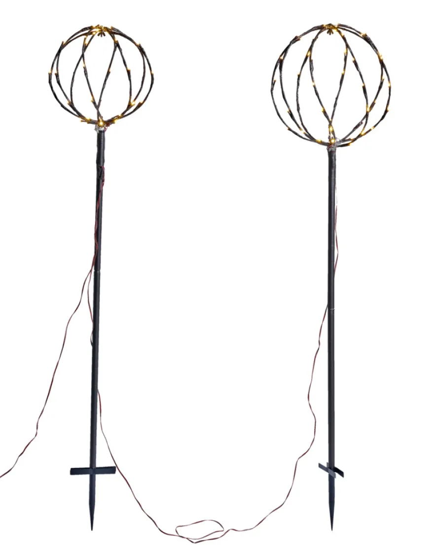 Lystrær kuppel med 96 LED H130/110 cm 2-pk.