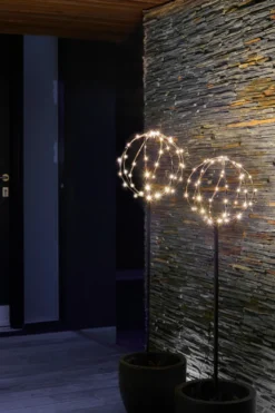 Lystrær kuppel med 96 LED H130/110 cm 2-pk.
