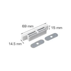 Magnetlås 69 x 15 mm - 2 stk.